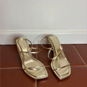 Steve Madden Gold Strappy Heels